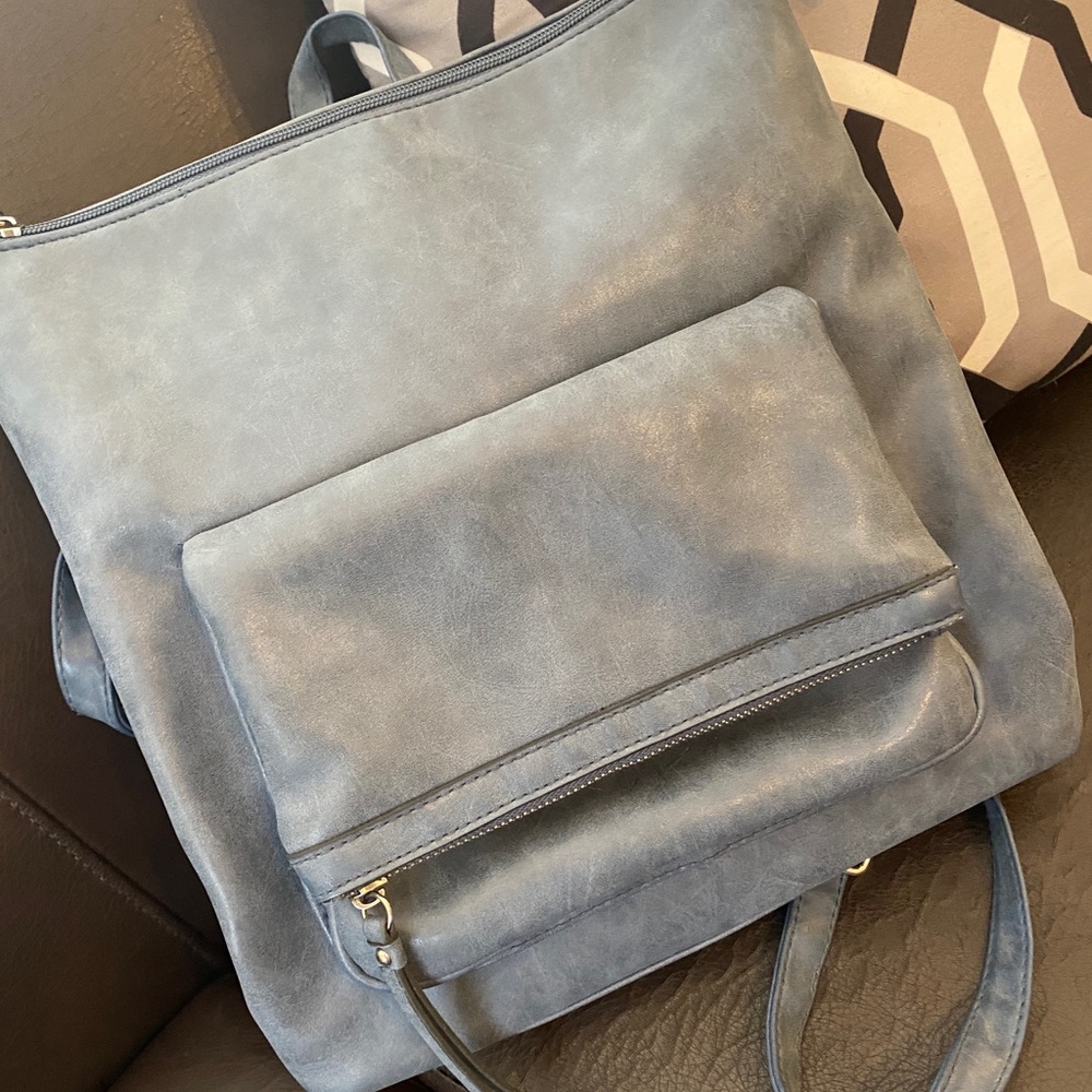 Leather backpack
